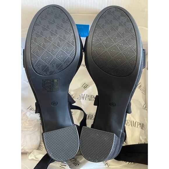 Black High Heels Chunky Block Platform Heels Size 10 - Picture 7 of 7